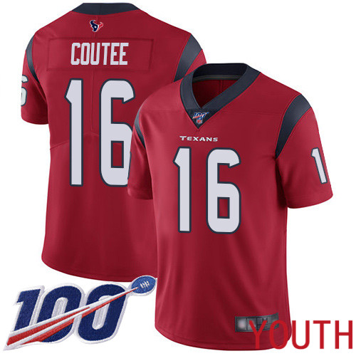 Houston Texans Limited Red Youth Keke Coutee Alternate Jersey NFL Football 16 100th Season Vapor Untouchable